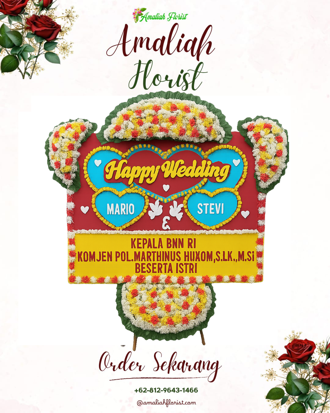 Papan Bunga Pernikahan Doro
